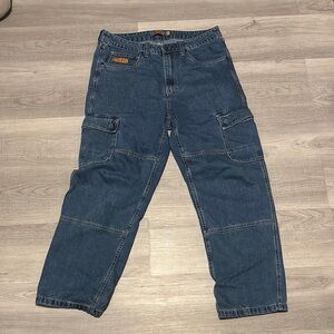 Blue Denim Cargo Pants